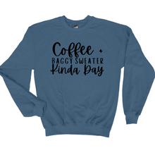 Load image into Gallery viewer, Wholesale Coffee &amp; Baggy Sweater - Indigo Blue Sweatshirt
