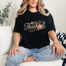Load image into Gallery viewer, Wholesale Thankful Script Graphic Tee - Black Tee
