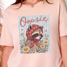 Load image into Gallery viewer, Wholesale Oopsie Raccoon Graphic Tee - Peach Tee
