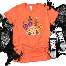 Load image into Gallery viewer, Wholesale Spooky Fall Paw Print Graphic Tee - Heather Orange
