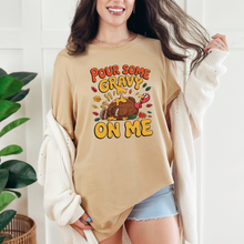Load image into Gallery viewer, Wholesale Gravy on Me Turkey Graphic Tee - Sand Dune Tee
