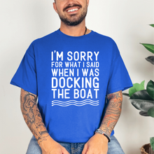 Load image into Gallery viewer, Wholesale Docking the boat Graphic Tee - Royal Tee
