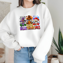 Load image into Gallery viewer, Wholesale Happy Hallothanksmas Gnomes Sweatshirt - White Sweatshirt
