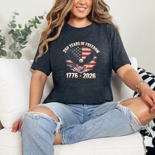 Load image into Gallery viewer, Wholesale 250 Years of Freedom Graphic Tee - Dark Grey Heather Tee
