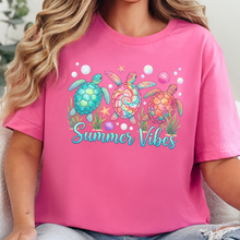 Load image into Gallery viewer, Wholesale Summer Vibes Sea Turtles Graphic Tee - Charity Pink Tee
