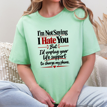 Load image into Gallery viewer, Wholesale Not Saying I Hate You Graphic Tee - Mint
