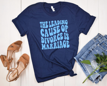 Load image into Gallery viewer, Wholesale Leading cause of divorce Graphic Tee - Navy Tee
