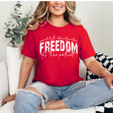 Load image into Gallery viewer, Wholesale Speak Truth Freedom Graphic Tee - Red Tee
