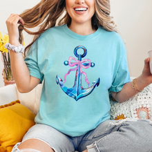 Load image into Gallery viewer, Wholesale Nautical Summer Coquette Graphic Tee - CC Chalky Mint Tee
