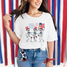 Load image into Gallery viewer, Wholesale American Skeletons Graphic Tee - White Tee
