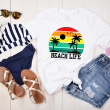 Load image into Gallery viewer, Wholesale Beach Life Silhouette Graphic Tee - Grey Tee
