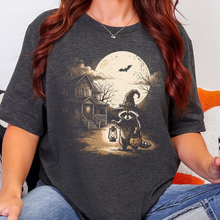 Load image into Gallery viewer, Wholesale Vintage Spooky Raccoon Graphic Tee - Dark Grey Heather

