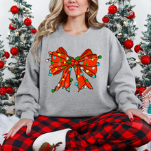 Load image into Gallery viewer, Wholesale Red Bow with Lights Sweatshirt - Grey Sweatshirt
