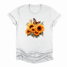 Load image into Gallery viewer, Wholesale Fall sunflowers Graphic Tee - Ash Tee
