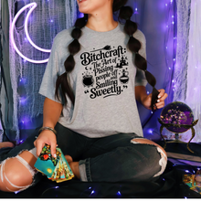 Load image into Gallery viewer, Wholesale Bitchcraft Halloween Graphic Tee - Grey Tee
