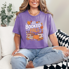 Load image into Gallery viewer, Wholesale Booked for Fall Graphic Tee or Sweatshirt - Heather Team Purple Tee
