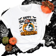 Load image into Gallery viewer, Wholesale Halloween Bruh Graphic Tee - White Tee
