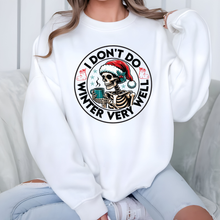 Load image into Gallery viewer, Wholesale Christmas Skeleton Don't Do Winter Very Well Sweatshirt - White Sweatshirt
