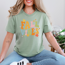 Load image into Gallery viewer, Wholesale Groovy Fall Vibes Graphic Tee - Sage Tee
