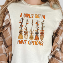 Load image into Gallery viewer, Wholesale Halloween Witch Brooms Graphic Tee - Natural
