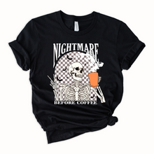 Load image into Gallery viewer, Wholesale Nightmare Before Coffee Graphic Tee - Black Tee
