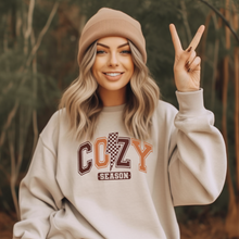 Load image into Gallery viewer, Wholesale Varsity Cozy Season - Grey Sweatshirt
