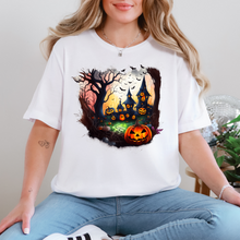 Load image into Gallery viewer, Wholesale Spooky Forest Graphic Tee - White Tee
