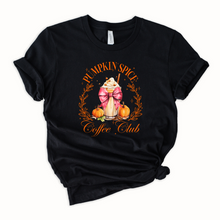 Load image into Gallery viewer, Wholesale Pumpkin spice coffee club Graphic Tee - Black Tee
