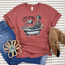 Load image into Gallery viewer, Wholesale Live Laugh Toaster Bath Graphic Tee - Heather Clay Tee
