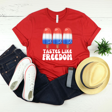 Load image into Gallery viewer, Wholesale Popsicles Tastes Like Freedom Graphic Tee - Navy Tee
