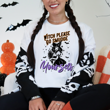 Load image into Gallery viewer, Wholesale Go smudge yourself Graphic Tee - Grey Tee
