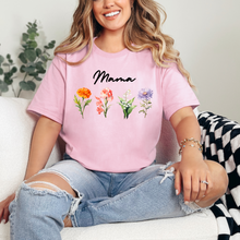 Load image into Gallery viewer, Wholesale Custom Birth month flowers Graphic Tee - Pink Tee

