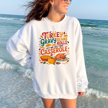 Load image into Gallery viewer, Wholesale Turkey Gravy Casserole Sweatshirt - White Sweatshirt
