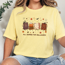 Load image into Gallery viewer, Wholesale Booked for Halloween Graphic Tee - French Vanilla
