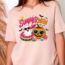 Load image into Gallery viewer, Wholesale Summerween Ghost Graphic Tee - Peach

