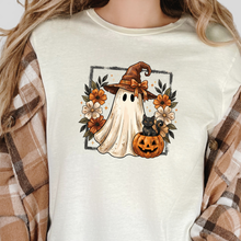 Load image into Gallery viewer, Wholesale Halloween Witch Ghost Graphic Tee - Natural
