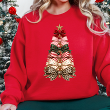 Load image into Gallery viewer, Wholesale Christmas Bow Tree Graphic Sweatshirt - Red
