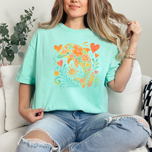 Load image into Gallery viewer, Wholesale Dolphin Floral Graphic Tee - CC Island Reef Tee
