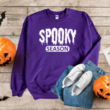Load image into Gallery viewer, Wholesale Spooky Season Varsity - Purple Sweatshirt
