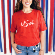 Load image into Gallery viewer, Wholesale USA Star Graphic Tee - Red Star Tee
