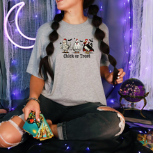 Load image into Gallery viewer, Wholesale Chick or Treat Graphic Tee - Grey Tee
