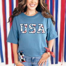 Load image into Gallery viewer, Wholesale Usa Bows Graphic Tee - Steel Blue Tee
