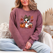 Load image into Gallery viewer, Wholesale Duck with Pumpkin Sweatshirt - Heather Dark Maroon Sweatshirt
