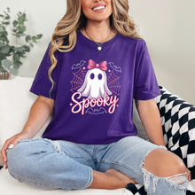 Load image into Gallery viewer, Wholesale Spooky Ghost Pink Graphic Tee - Team Purple Tee
