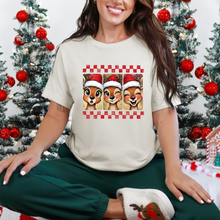 Load image into Gallery viewer, Wholesale Reindeer Christmas Graphic Tee - Natural Tee

