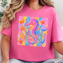 Load image into Gallery viewer, Wholesale Preppy Summer Seahorse Graphic Tee - Charity Pink
