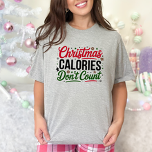 Load image into Gallery viewer, Wholesale Christmas Calories Don't Count Graphic Tee - Grey Tee

