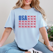 Load image into Gallery viewer, Wholesale Coquette USA Graphic Tee - Grey Tee

