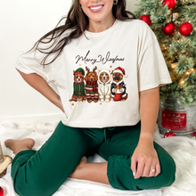 Load image into Gallery viewer, Wholesale Merry Woofmas Dogs Graphic Tee - Natural Tee
