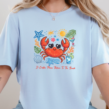 Load image into Gallery viewer, Wholesale Crabby Beach Graphic Tee - Baby Blue Tee
